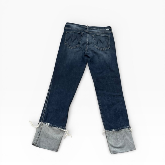 MOTHER DENIM The Ponyboy High-Rise Frayed Ankle Jeans in bake sale brawl size 28 - Picture 6 of 10
